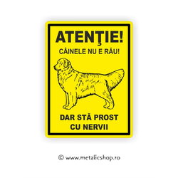Placheta Atentie Caine Nervos!