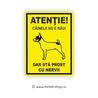 Placheta Atentie Caine Nervos!