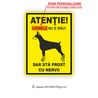 Placheta Atentie Caine Nervos!