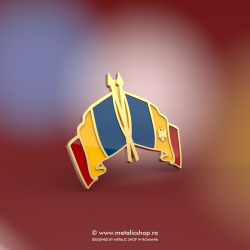 Insigna Romania - Moldova Incrucisat