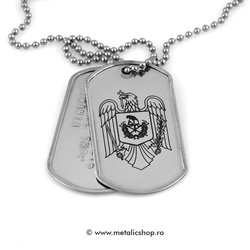 Set medalion militar Pompierii inox