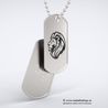Set medalion Leu inox