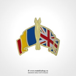 Insigna Romania - Marea Britanie Incrucisat