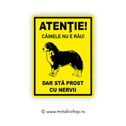 Placheta Atentie Caine Nervos!