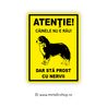 Placheta Atentie Caine Nervos!