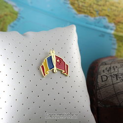 Insigna Romania - China Incrucisat