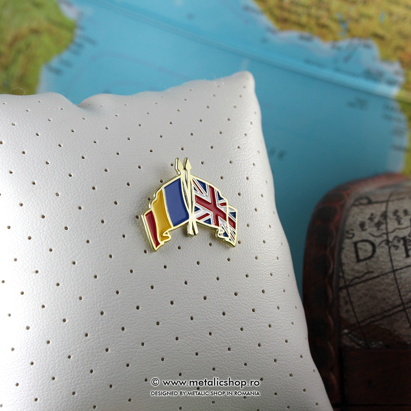 Insigna Romania - Marea Britanie Incrucisat