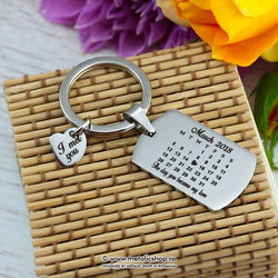 Breloc Love Calendar inox