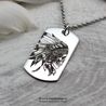 Medalion inox Indian Skull