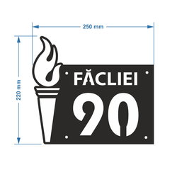 Numar de casa metalic