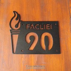 Numar de casa metalic