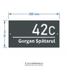 Numar de casa metalic Spatarul