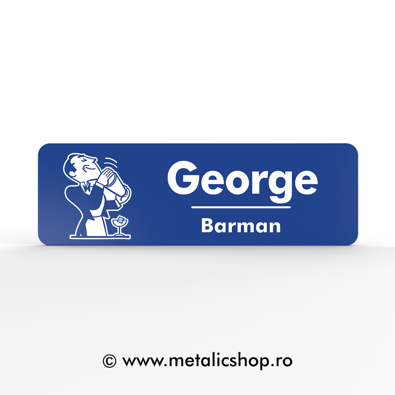 Ecuson cu nume "Barman"