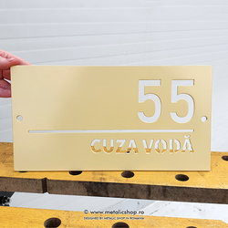 Numar de casa metalic Spatarul