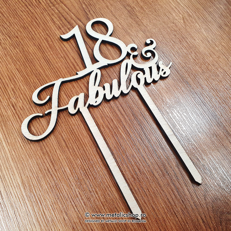 Cake topper 18th and Fabulous