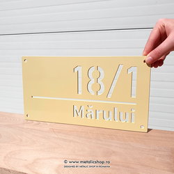 Numar de casa metalic Spatarul