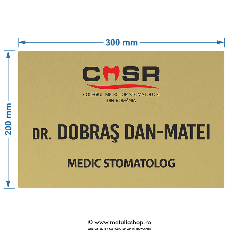 Placheta exterior Stomatologi marimea M