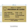 Placheta program de lucru