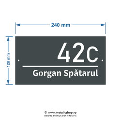 Numar de casa metalic Spatarul