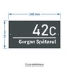 Numar de casa metalic Spatarul