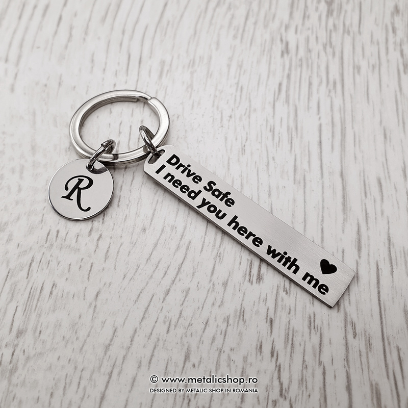Breloc inox personalizabil model 2