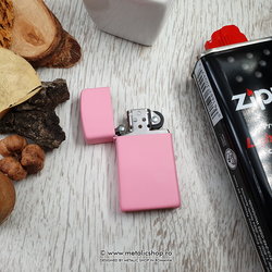 Bricheta Zippo Slim pink personalizata