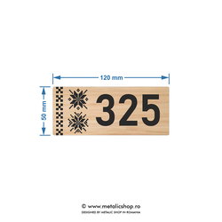 Numar de apartament model 15