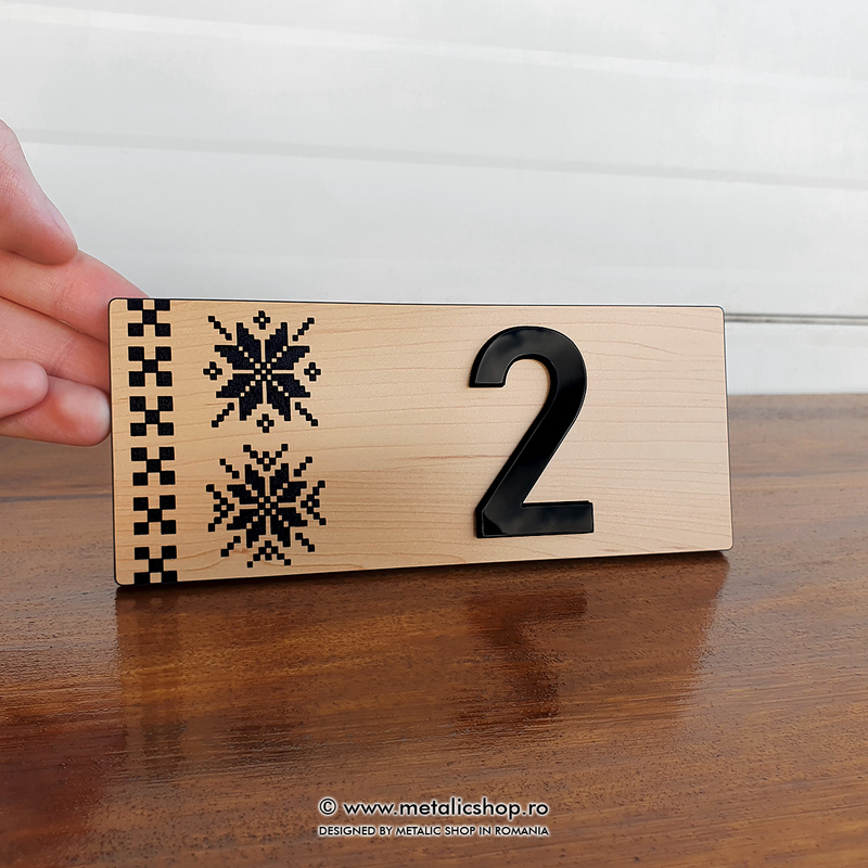 Numar de apartament model 15