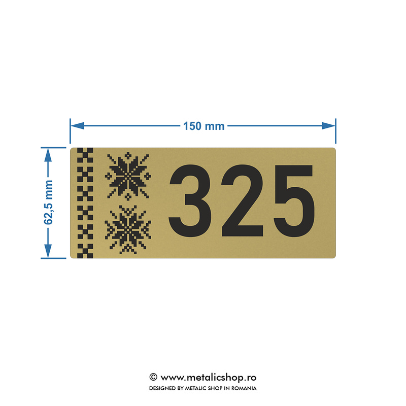 Numar de apartament model 15