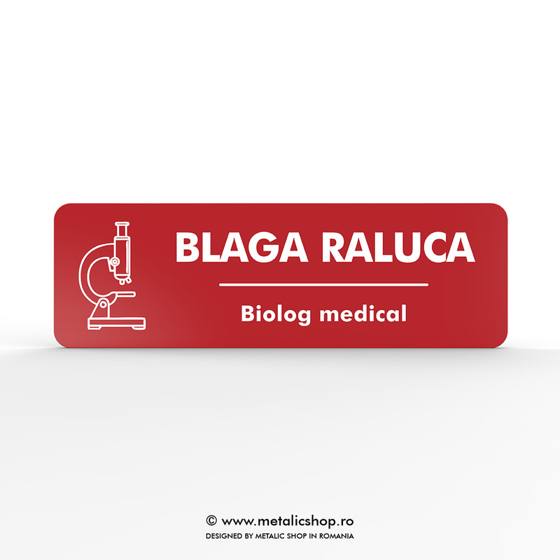 Ecuson cu nume "Biolog"