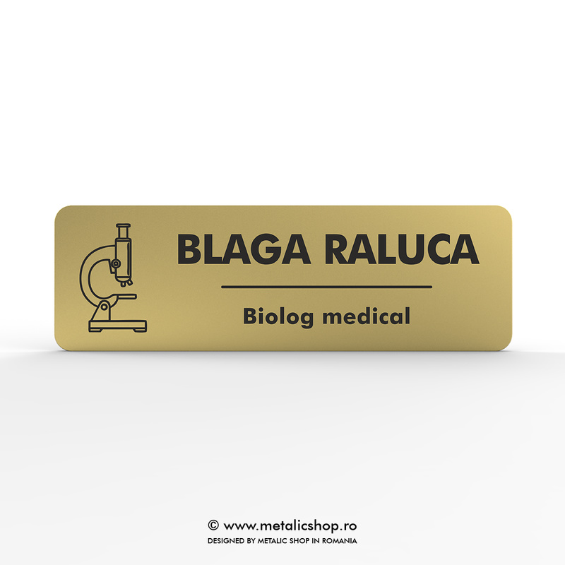 Ecuson cu nume "Biolog"