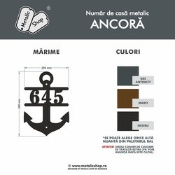 Numar de casa metalic Ancora