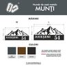 Numar de casa metalic Munti