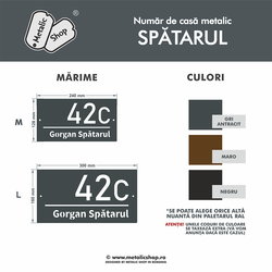 Numar de casa metalic Spatarul