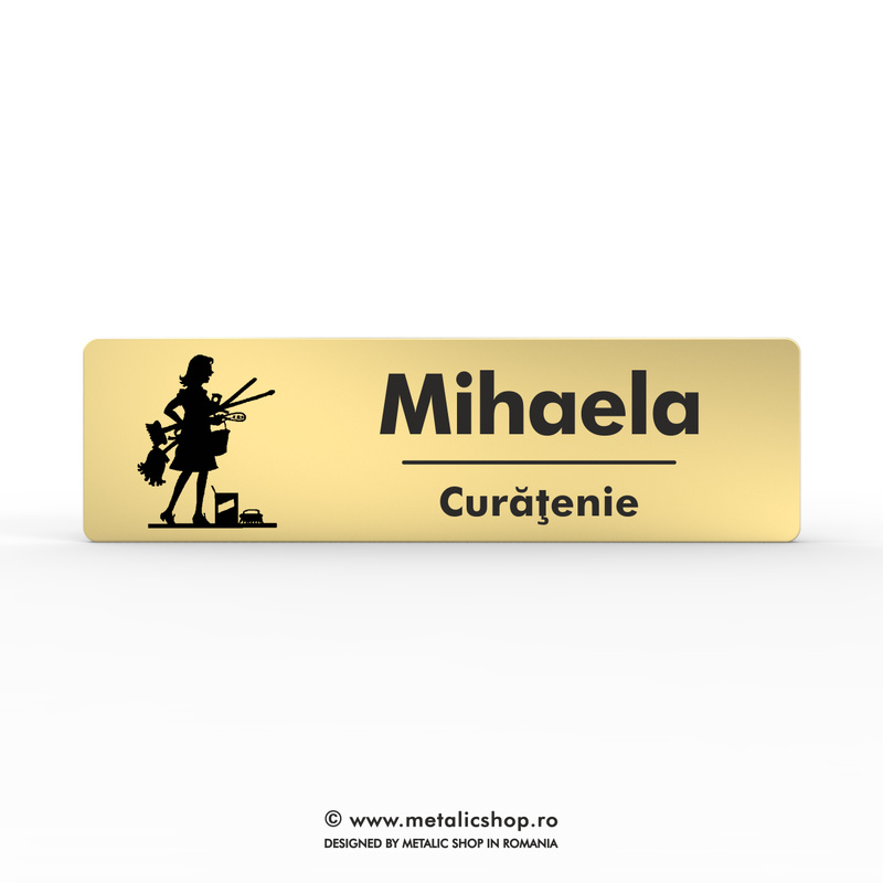 Ecuson metalic "Curatenie"