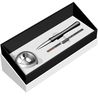 Desk Pen Set Roller Monteverde USA Luna Chrome & Black CT