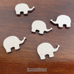 Set elefantei din lemn
