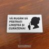 Placuta atentionare liniste si curatenie