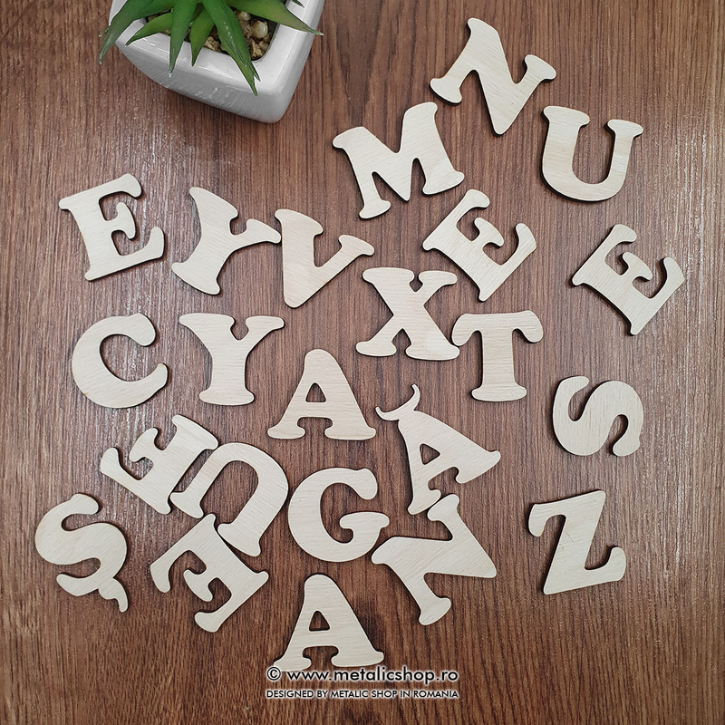 Set alfabet din lemn