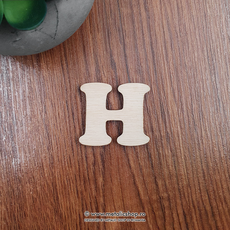 Litera H din lemn