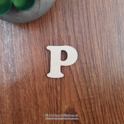 Litera P din lemn
