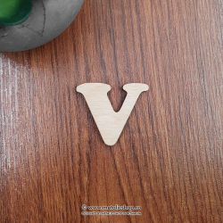 Litera V din lemn