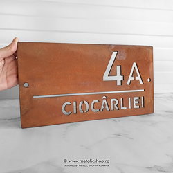 Numar de casa metalic Spatarul