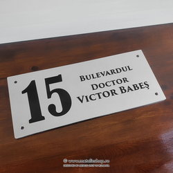 Numar de casa din  aluminiu model Babes