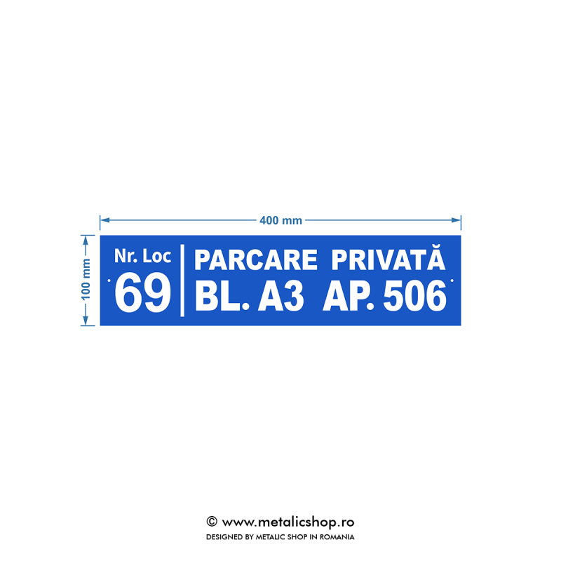 Placheta Parcare model 2