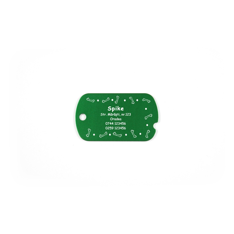 Medalion crestat Dog-Tag personalizat