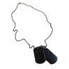 Set medalion militar inox negru